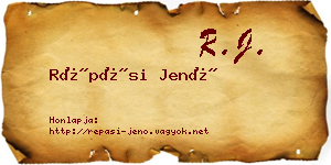 Répási Jenő névjegykártya